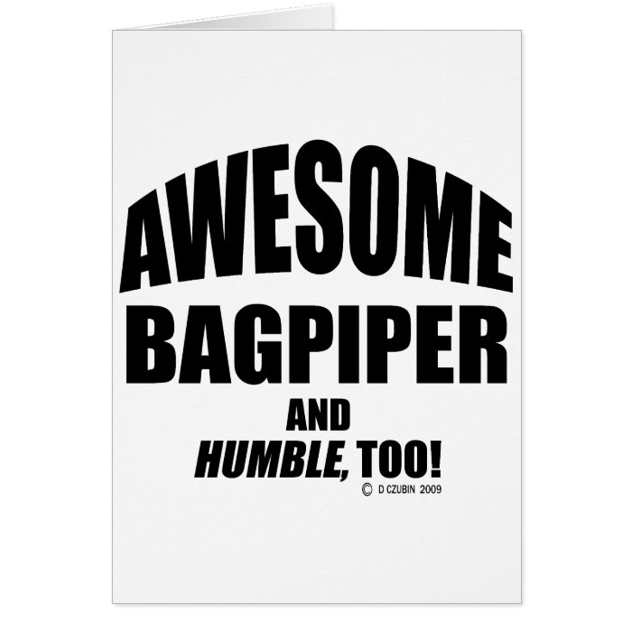 Awesome Bagpiper Cards