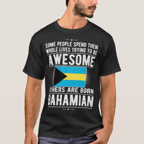 Awesome Bahamian Flag Bahamas Bahamian Roots Pullo T_Shirt