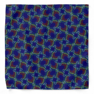 Awesome Bandana Jimette blue red green white desig