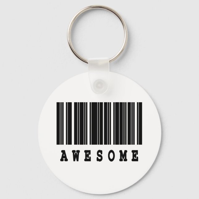 awesome barcode design keychain (Front)