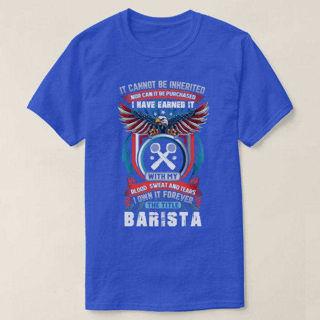Awesome Barista Hoodie T-Shirt (Design Front)