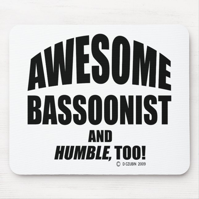 Awesome Bassoonist Mouse Pad (Front)