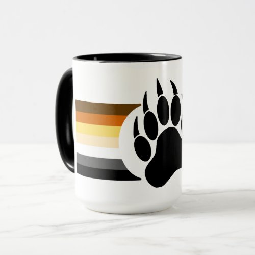 Awesome Bear pride flag bear paw Mug