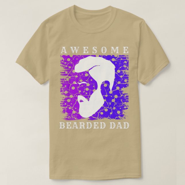 Awesome Bearded Dad 18 T-Shirt (Design Front)