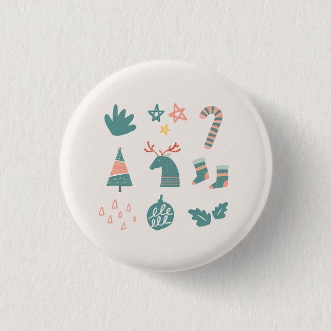 Awesome Beautiful Christmas Ornaments   Button (Front)