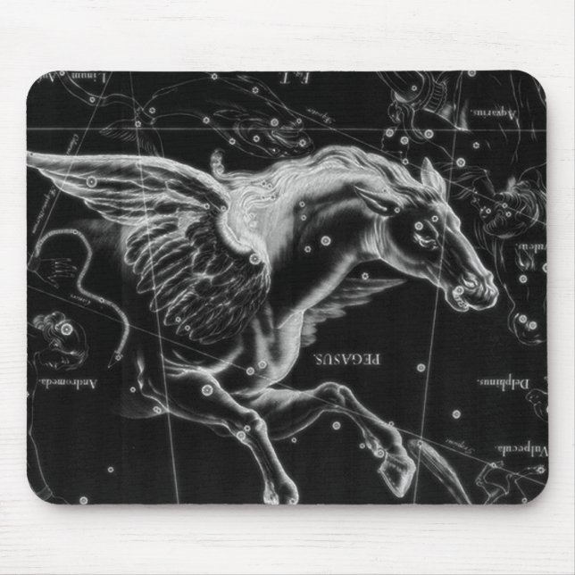awesome beautiful mystic flying wings horse mouse pad (Front)