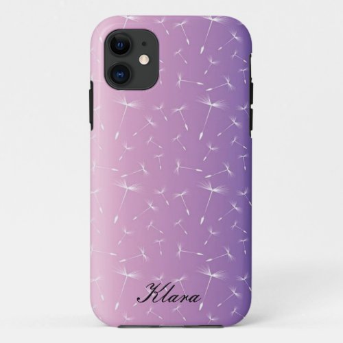 Awesome Beautiful Perfect Modern Dandelion iPhone 11 Case