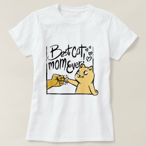 Awesome Best Cat Mom Ever Funny Cat Retro Vintage T_Shirt