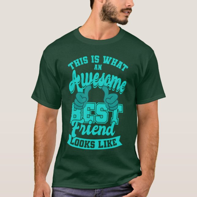 Awesome Best Friends Best Friends Quotes BFF retro T-Shirt (Front)