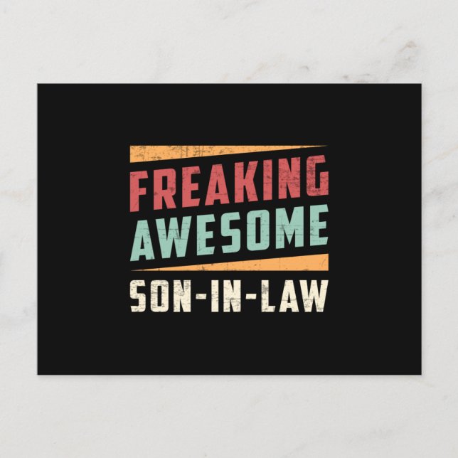 Awesome Best Son In Law Son Proud Gift Idea Postcard (Front)