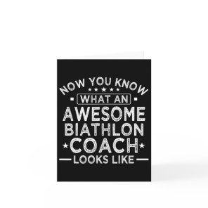 Awesome Biathlon Coach Funny Biathlon Coach Humor  Card