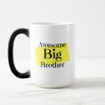 Awesome Big Brother. black yellow color Magic Mug Awesome Big Brother. black yellow color Magic Mug