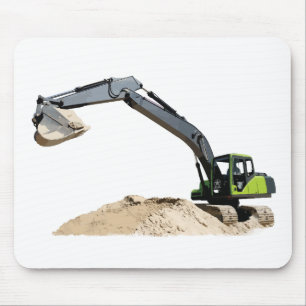 Awesome Big Green Construction Excavator #4 Mouse Pad