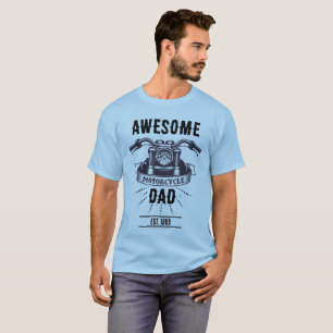 Awesome Biker Dad Gift T-Shirt
