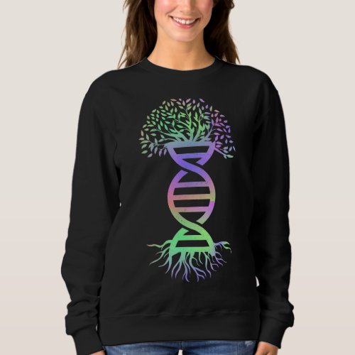 Awesome Biology Colors DNA Genetics Tree Of Life Sweatshirt