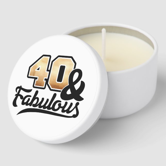 Awesome Birthday 40th Mini Candle Favors (Corner)
