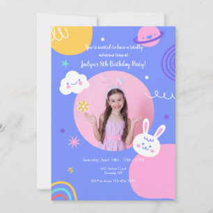 Awesome Birthday Party Photo Invitation