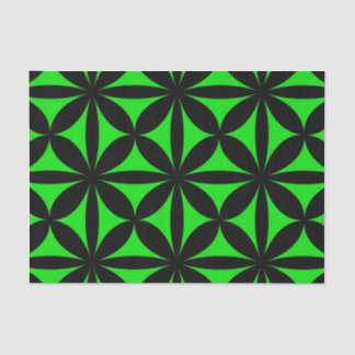 Awesome Black and Green Modern / Retro Print  Tissue Paper