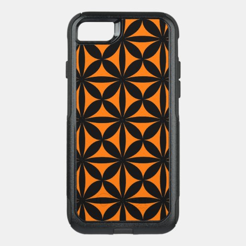 Awesome Black and Orange Modern  Retro Print  OtterBox Commuter iPhone SE87 Case