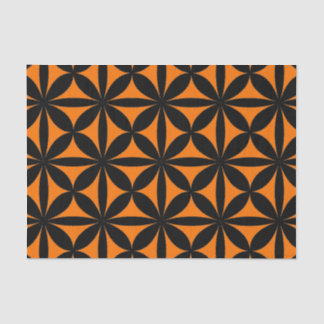 Awesome Black and Orange Modern / Retro Print  Tissue Paper