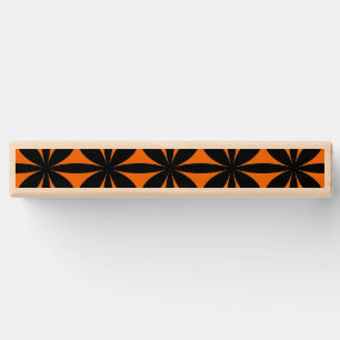 Awesome Black and Orange Modern / Retro Print Topple Tower