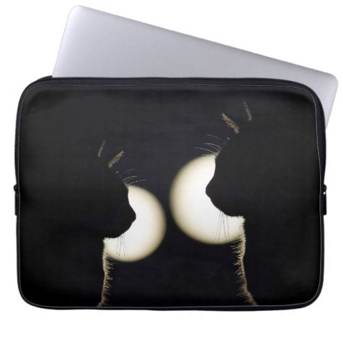 Awesome Black Cat Burglars Spotted Laptop Sleeve