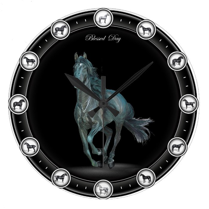 Awesome Black Horse Clocks .