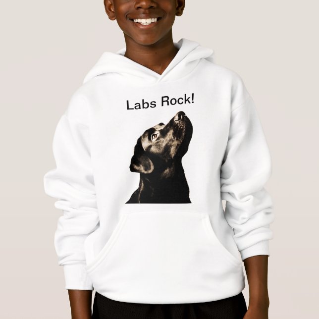 Awesome Black Labrador Retriever Hoodie (Front)