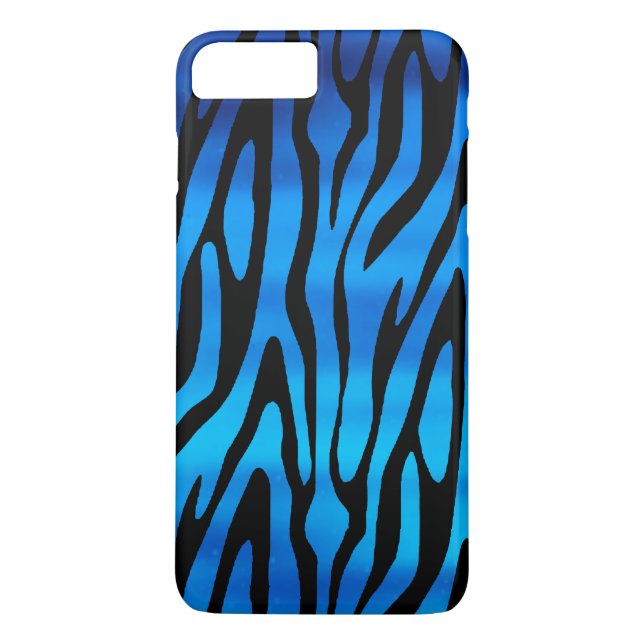 Awesome Blue and Black Zebra Stripes Pattern Case-Mate iPhone Case (Back)