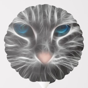 Awesome Blue Eyed Cat Face Balloon