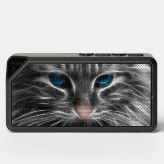 Awesome Blue Eyed Cat Face Bluetooth Speaker