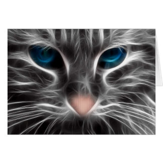 Awesome Blue Eyed Cat Face Cards