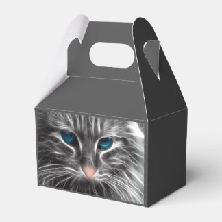 Awesome Blue Eyed Cat Face Favor Boxes