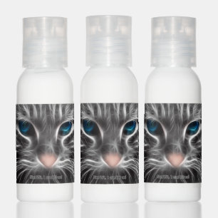 Awesome Blue Eyed Cat Face Hand Lotion