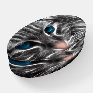 Awesome Blue Eyed Cat Face Paperweight