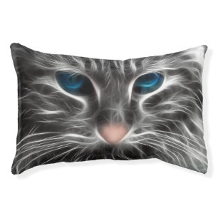 Awesome Blue Eyed Cat Face Pet Bed