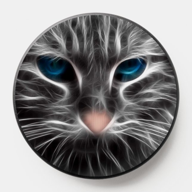 Awesome Blue Eyed Cat Face PopSocket (Popsocket)