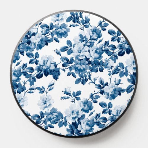 Awesome Blue Floral Pattern PopSocket