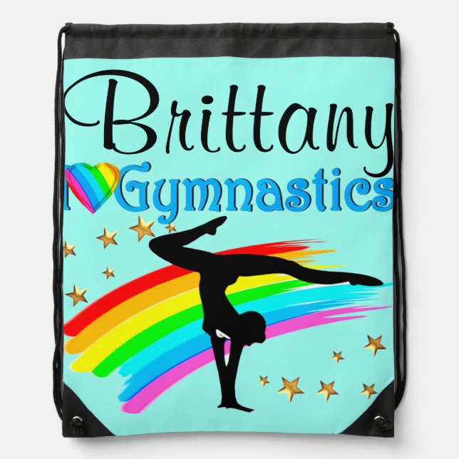 AWESOME BLUE PERSONALIZE GYMNAST BACKPACK (Front)
