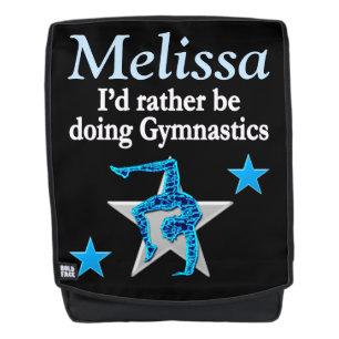 AWESOME BLUE PERSONALIZED GYMNAST BACK PACK