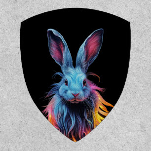 Awesome Blue Rabbit on Fire  Patch