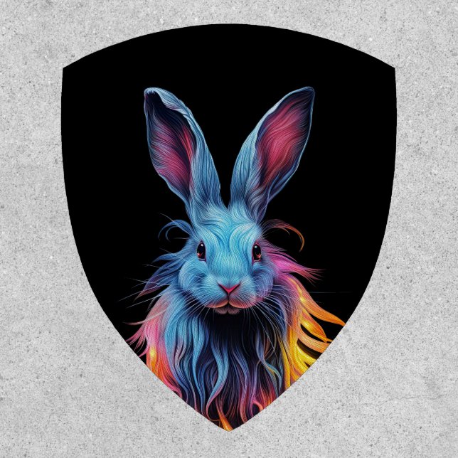 Awesome Blue Rabbit on Fire  Patch (Front)