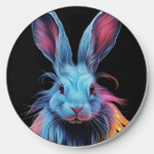 Awesome Blue Rabbit on Fire  Wireless Charger (Front)