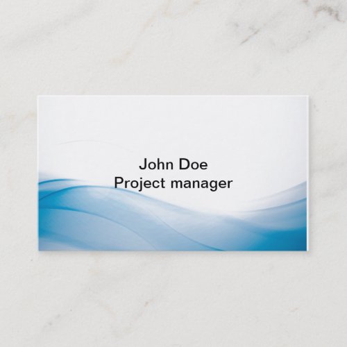 Awesome blue wave business card template
