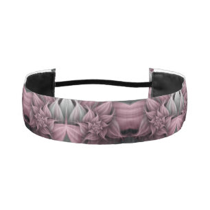 Awesome Blush Flower Fractal Athletic Headband
