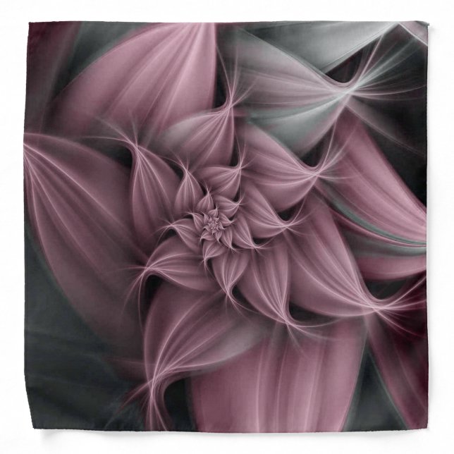 Awesome Blush Flower Fractal  Bandana (Front)