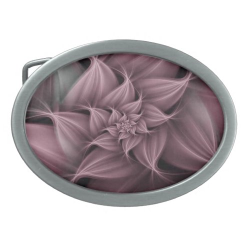 Awesome Blush Flower Fractal  Belt Buckle