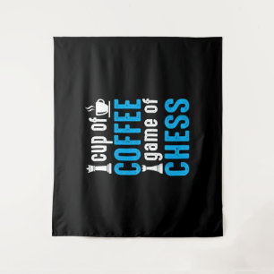 Awesome Board Game - Cup Of Coffee Game Of Chess Tapestry