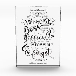awesome Boss appreciation week card Acrylic Award