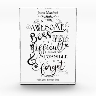 awesome Boss appreciation week card Acrylic Award